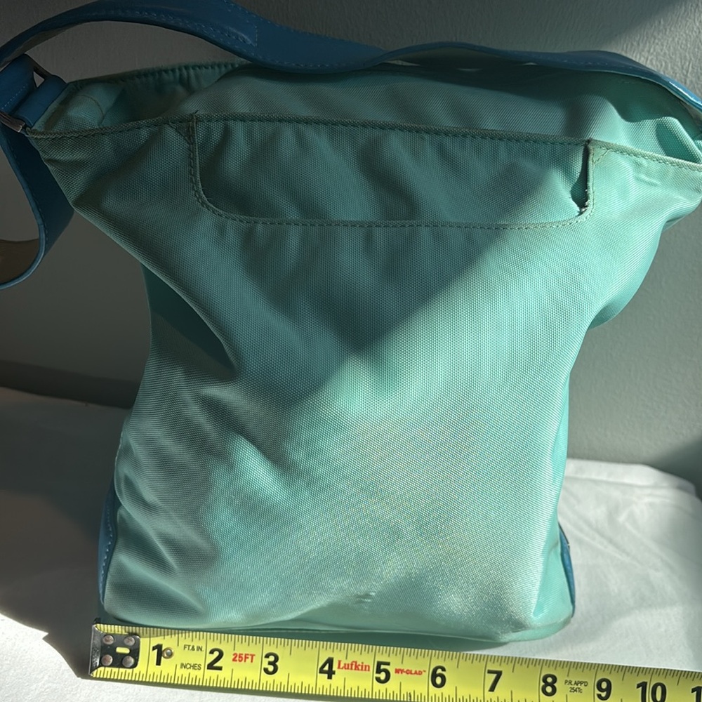 Tumi Mint Green Shoulder Bag with Blue Strap - Picture 11 of 13
